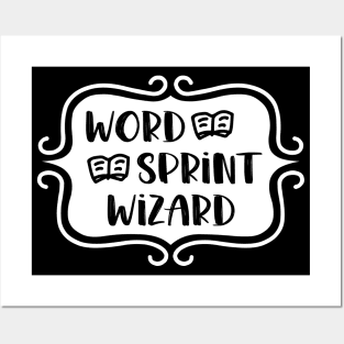 Word Sprint Wizard - Retro Writing Typography Posters and Art